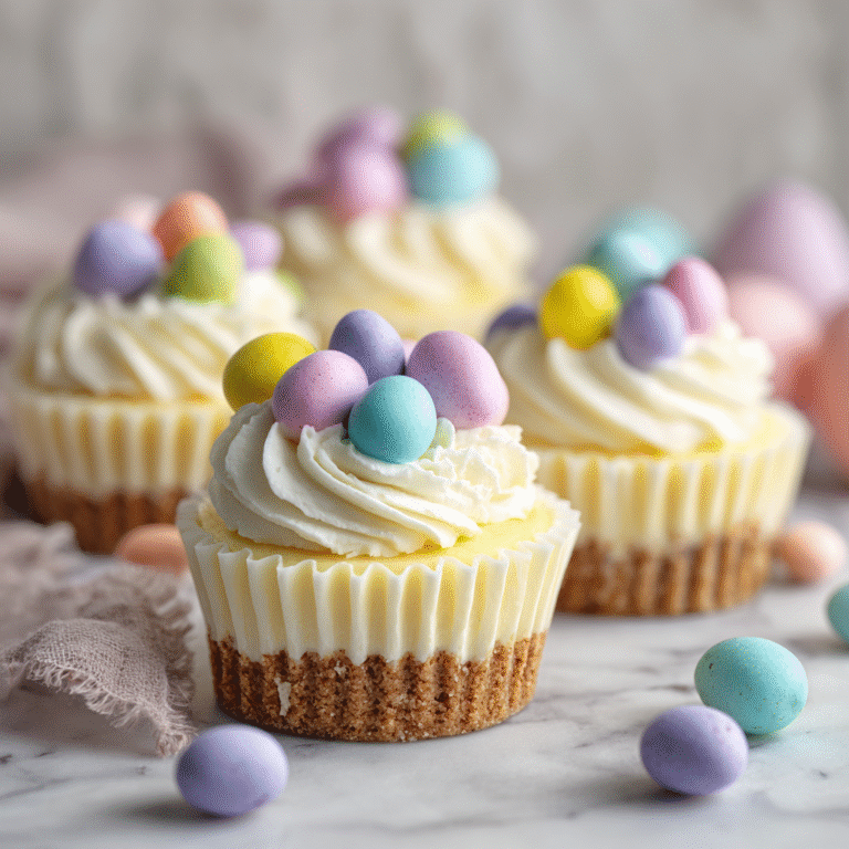 Easter no-bake mini cheesecakes
