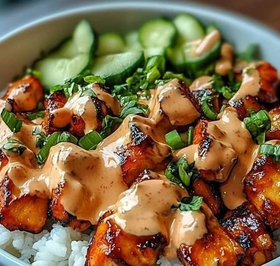 Delicious Bang Bang Chicken Bowl recipe with vibrant ingredients