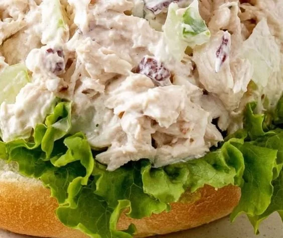 Classic Chicken Salad with fresh ingredients in a bowl