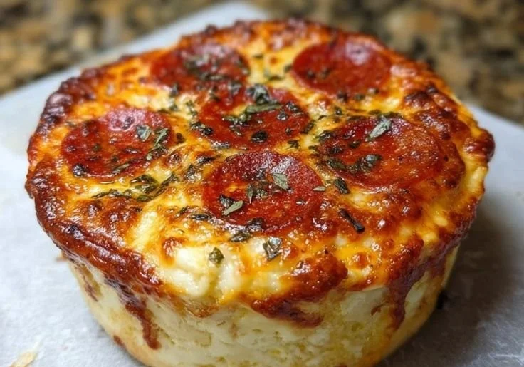 Healthy Cottage Cheese Pizza Bowl topped with fresh vegetables and herbs