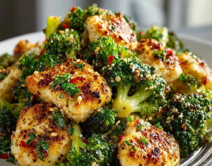 Delicious Garlic Butter Chicken with Broccoli served on a plate