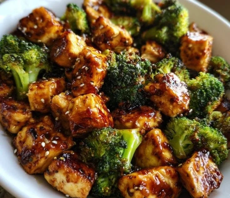 One-pan honey garlic chicken served with broccoli for a quick dinner