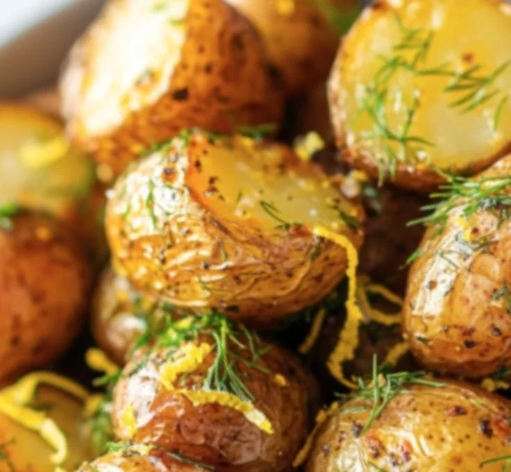 A bowl of fresh spring baby potatoes ready for cooking and serving.
