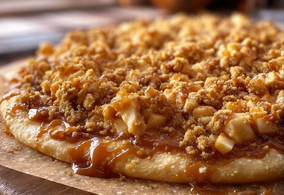 Apple Crisp Dessert Pizza
