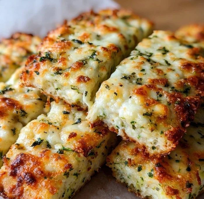 Cheesy Zucchini Breadsticks
