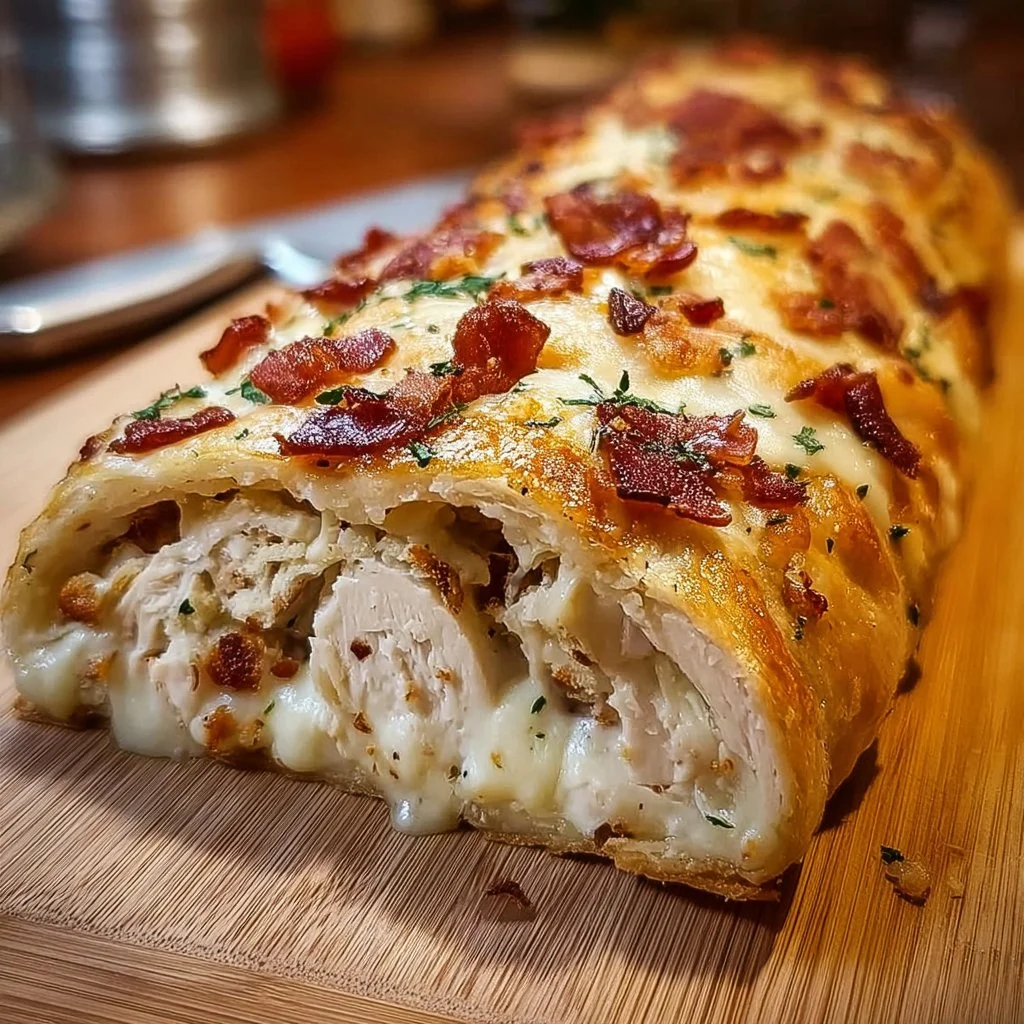Chicken Bacon Ranch Stromboli