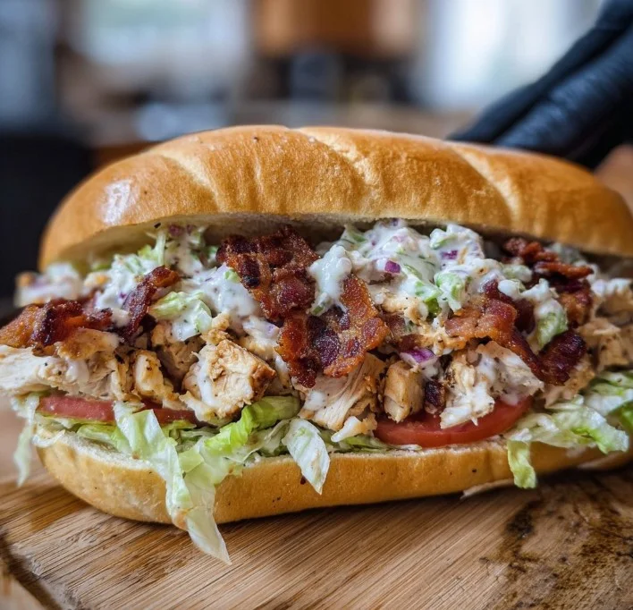 Chopped Chicken Bacon Ranch Sandwich