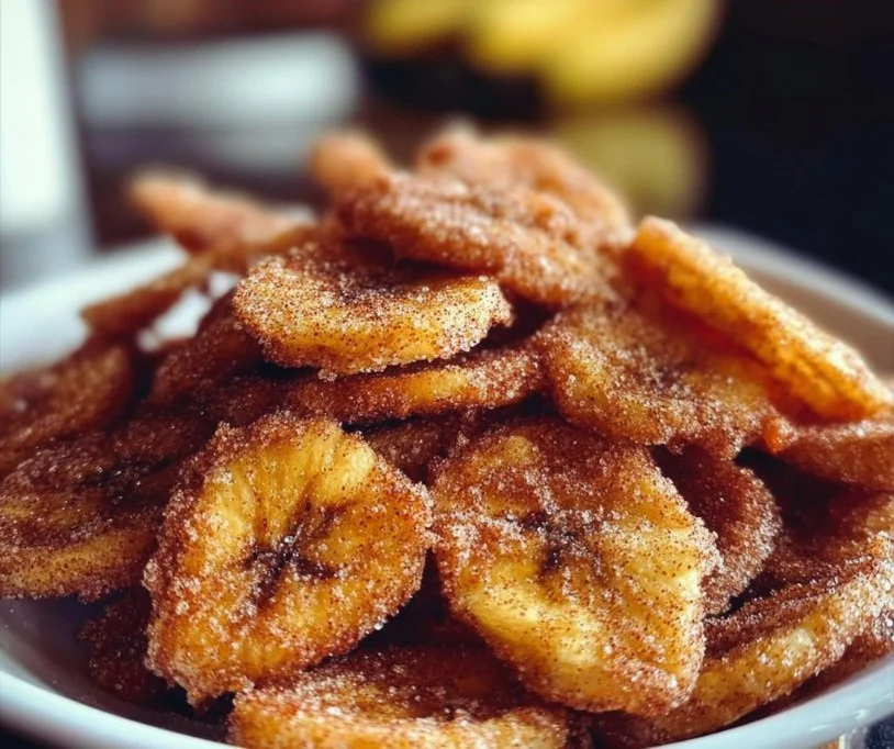Cinnamon-Sugar Air Fryer Banana Chips