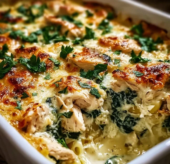 Creamy Chicken and Spinach Casserole