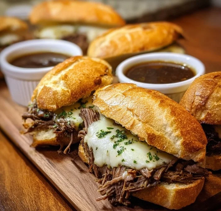 Crockpot French Dip Sandwiches