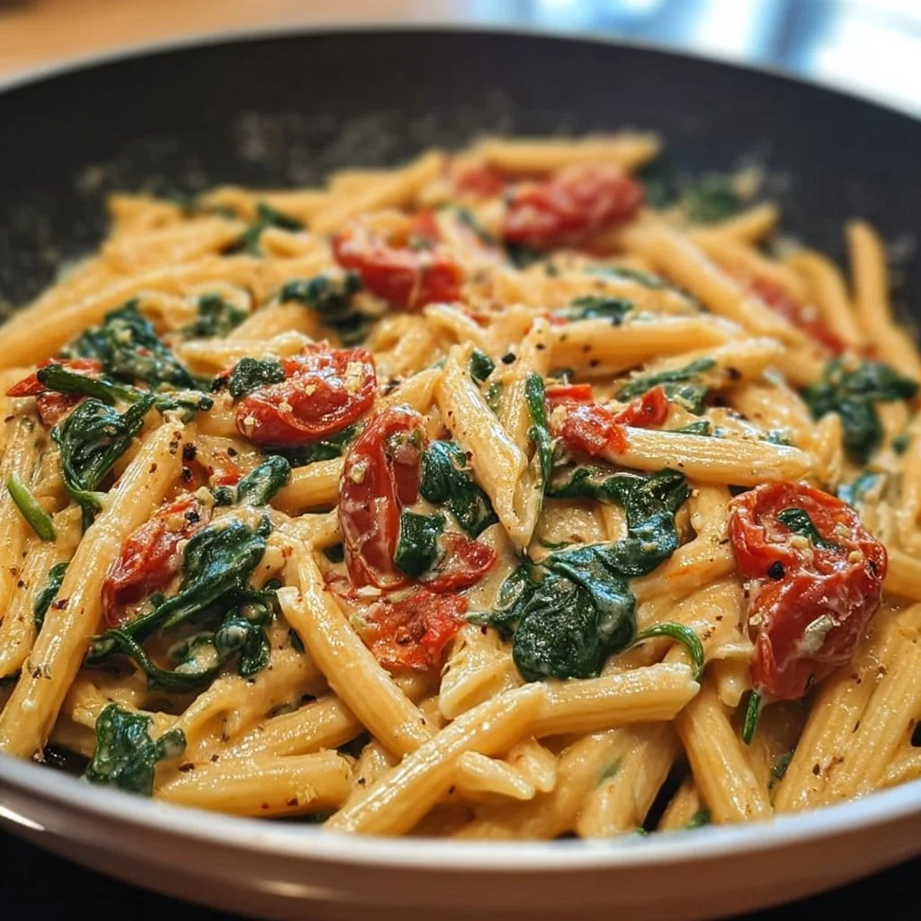 Delicious Spinach Tomato Pasta
