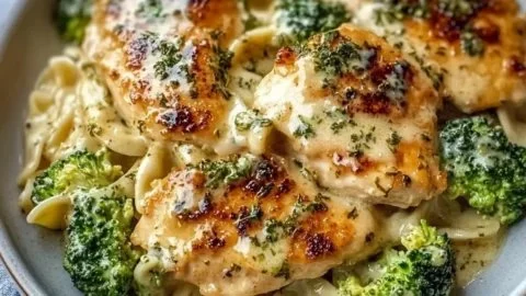 Irresistibly Juicy Cowboy Butter Lemon Bowtie Chicken with Broccoli