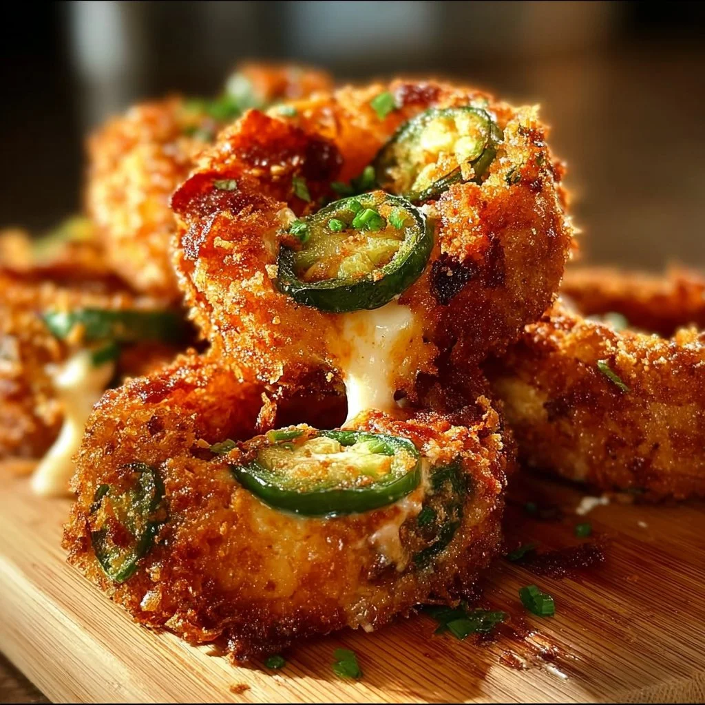 Jalapeño Popper Stuffed Onion Rings