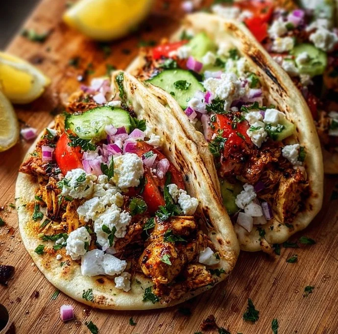 Quick Mediterranean Chicken Tacos