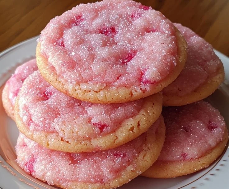 Delicious raspberry cookies displayed on a plate, perfect for dessert.