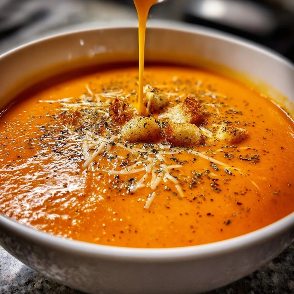 Roasted Red Pepper Gouda Soup