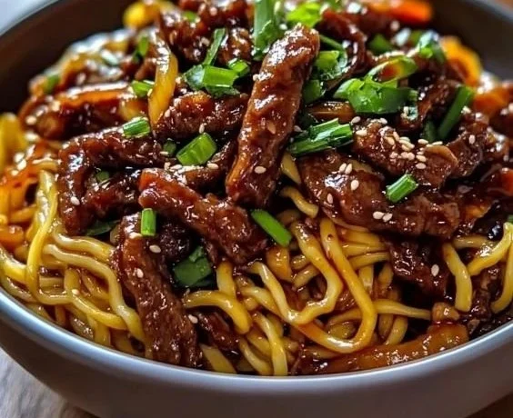 Sticky Beef Noodles