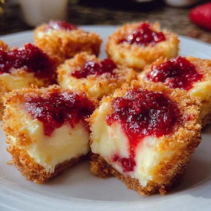 Strawberry Crunch Cheesecake Bites