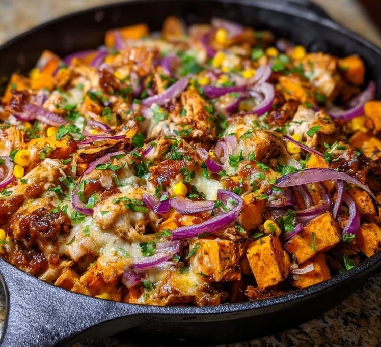 BBQ Chicken Sweet Potato Skillet