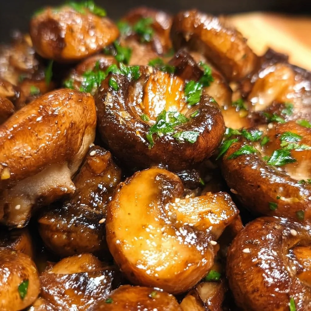 Easy Air Fryer Garlic Butter Mushrooms
